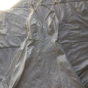 Lulus white skater dress XS